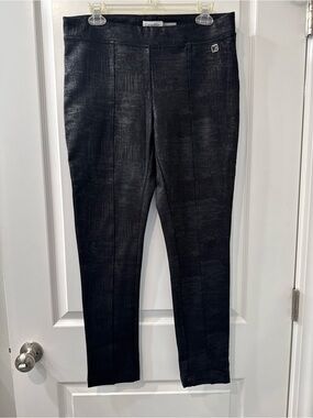 Calvin Klein Black Slim Ponte Ankle-Length Pants